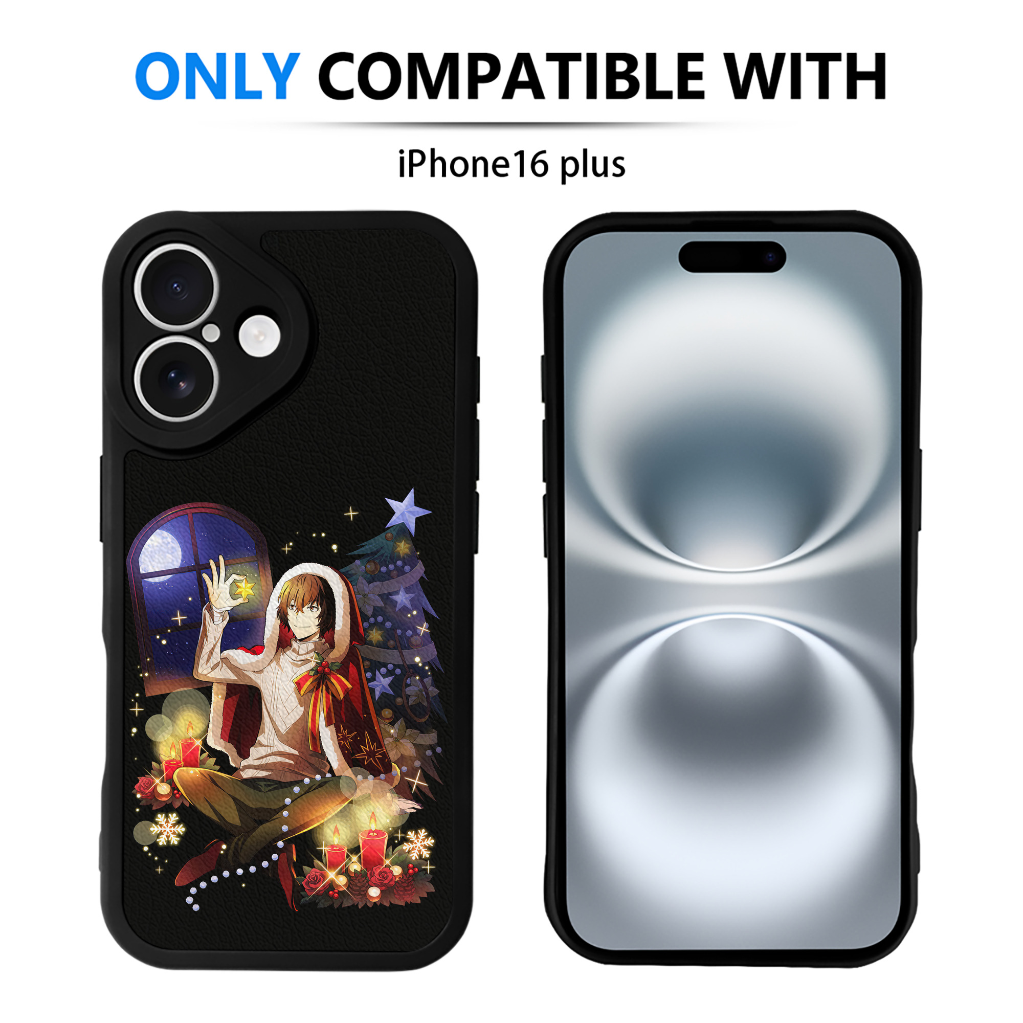 （画像用） 文豪ストレイドッグス Bungo Stray Dogs 【iPhone 16シリーズ対応】シリコンスマホケース（レザー調） 材質：シリコン